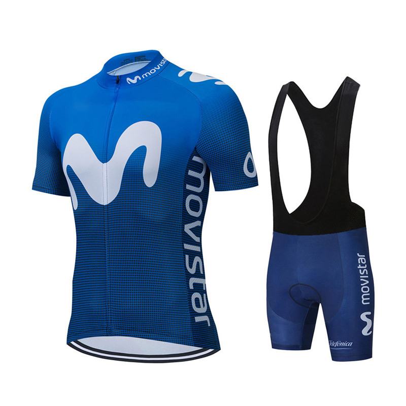 Cycling Gear Leaderboard - Novo verão movistar equipe conjuntos de