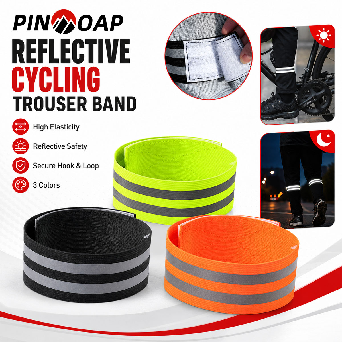 Cycling Gear For Commuting - PINMOAP 1/2PCS Cinta Refletiva para Perna