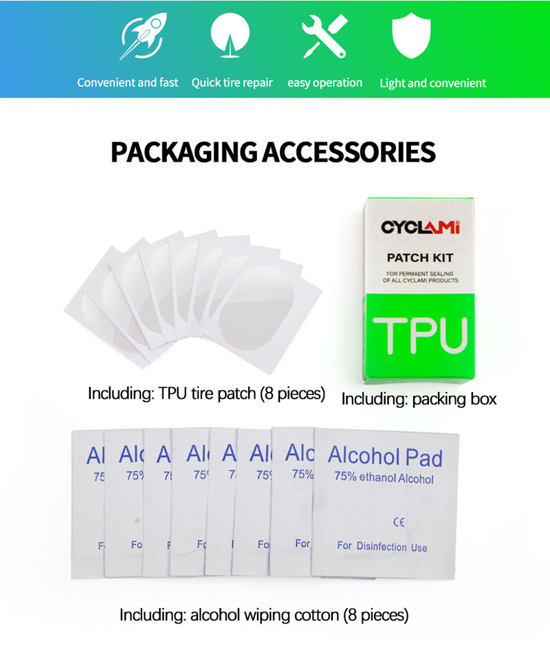 Novo remendo de pneu para tubo - Bike Tube Repair Kit avaliação e preço