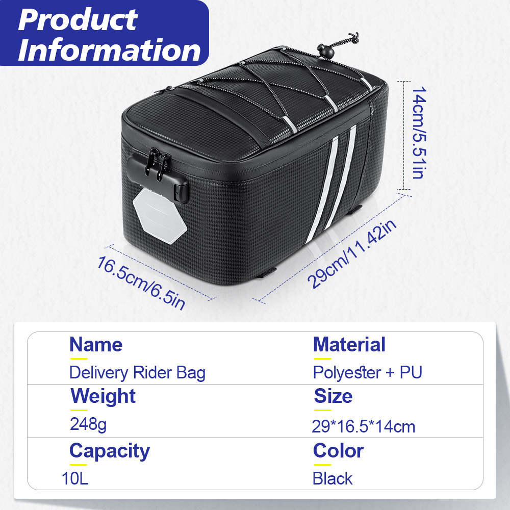 Bolsa de Traseira para Bicicle - Cycling Gear Storage Rack avaliação e preço
