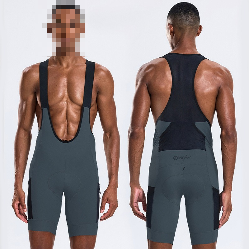 Bermuda de Ciclismo Cinza-Azul - Cycling Gear Black avaliação e preço